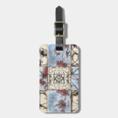 Abstract gepanelde afschildering met schuifwerk bagagelabel (Voorkant verticaal)