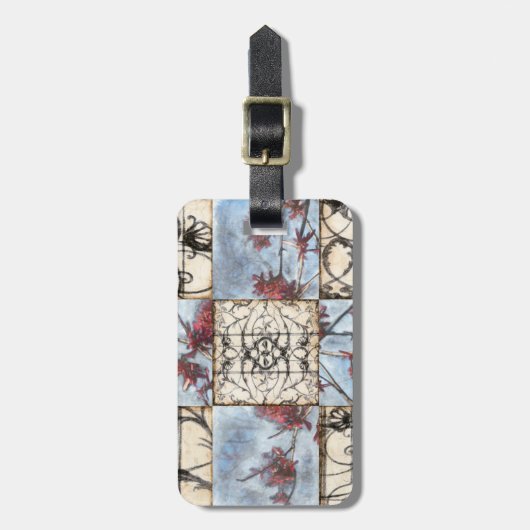 Abstract gepanelde afschildering met schuifwerk bagagelabel (Voorkant verticaal)