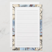 Abstract gepanelde afschildering met schuifwerk briefpapier (Voorkant / Achterkant)