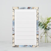 Abstract gepanelde afschildering met schuifwerk briefpapier (Staand voorkant)