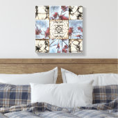 Abstract gepanelde afschildering met schuifwerk canvas afdruk (Insitu (Slaapkamer))