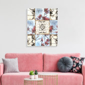 Abstract gepanelde afschildering met schuifwerk canvas afdruk (Insitu (Woonkamer))