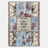 Abstract gepanelde afschildering met schuifwerk deken (Voorkant Verticaal)