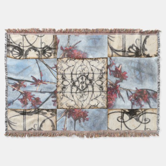 Abstract gepanelde afschildering met schuifwerk deken (Voorkant)