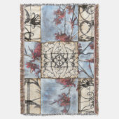 Abstract gepanelde afschildering met schuifwerk deken (Voorkant Verticaal)