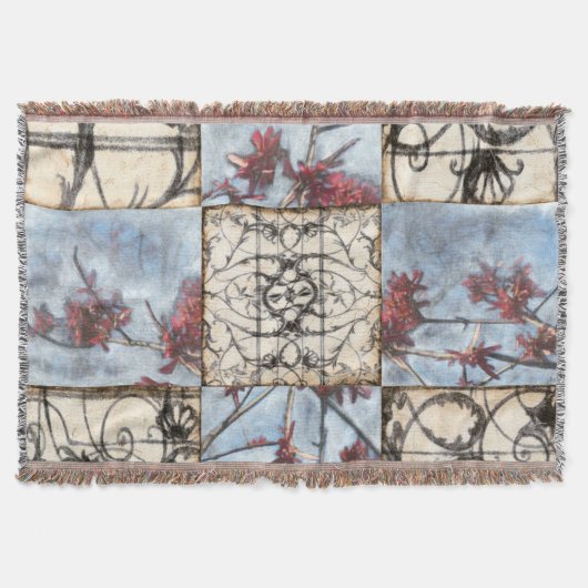 Abstract gepanelde afschildering met schuifwerk deken (Voorkant)