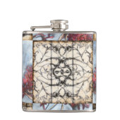 Abstract gepanelde afschildering met schuifwerk heupfles (Voorkant)