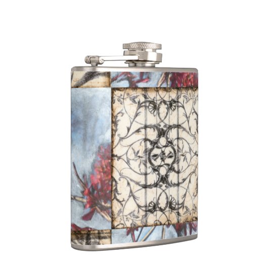 Abstract gepanelde afschildering met schuifwerk heupfles (Rechts)