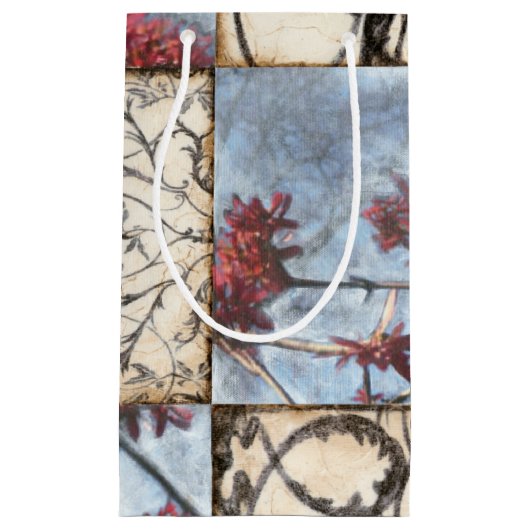 Abstract gepanelde afschildering met schuifwerk klein cadeauzakje (Voorkant)