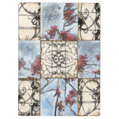 Abstract gepanelde afschildering met schuifwerk klembord (Achterkant)