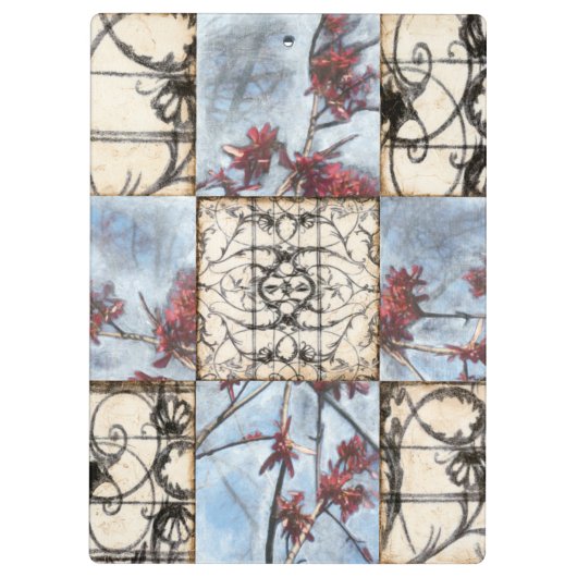 Abstract gepanelde afschildering met schuifwerk klembord (Achterkant)