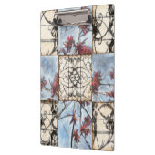 Abstract gepanelde afschildering met schuifwerk klembord (Links)