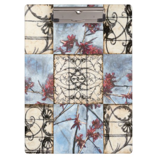 Abstract gepanelde afschildering met schuifwerk klembord (Voorkant)