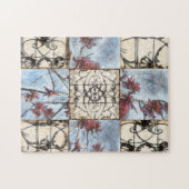 Abstract gepanelde afschildering met schuifwerk legpuzzel (Horizontaal)