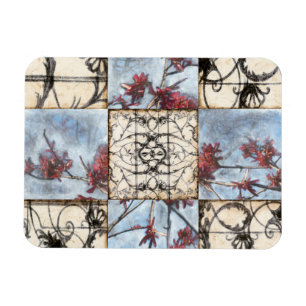 Abstract gepanelde afschildering met schuifwerk magneet