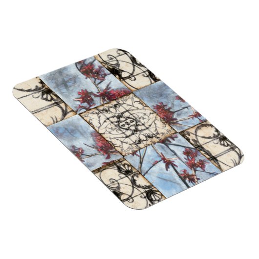 Abstract gepanelde afschildering met schuifwerk magneet (Rechterzijde)