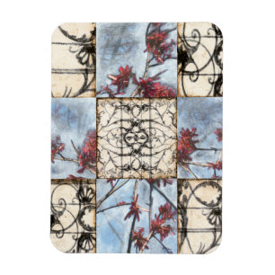 Abstract gepanelde afschildering met schuifwerk magneet