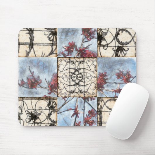 Abstract gepanelde afschildering met schuifwerk muismat (Met muis)