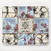 Abstract gepanelde afschildering met schuifwerk muismat (Voorkant)