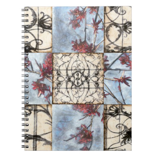 Abstract gepanelde afschildering met schuifwerk notitieboek (Voorkant)