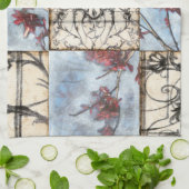 Abstract gepanelde afschildering met schuifwerk theedoek (Gevouwen)