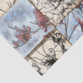 Abstract gepanelde afschildering met schuifwerk tissuepapier (Detail)