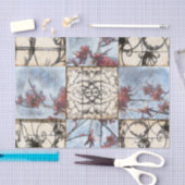 Abstract gepanelde afschildering met schuifwerk tissuepapier (Craft)