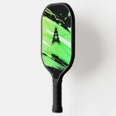Abstract gepersonaliseerd Initiaal Fun Green & Bla Pickleball Paddle (Links)