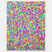 Abstract Gepixelde RGB Fleece Deken (Voorkant)