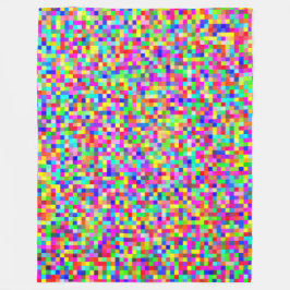 Abstract Gepixelde RGB Fleece Deken