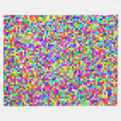 Abstract Gepixelde RGB Fleece Deken (Voorkant (Horizontaal))