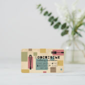 Abstract gereedschap voor het koken van keukenchef visitekaartje (Staand voorkant)