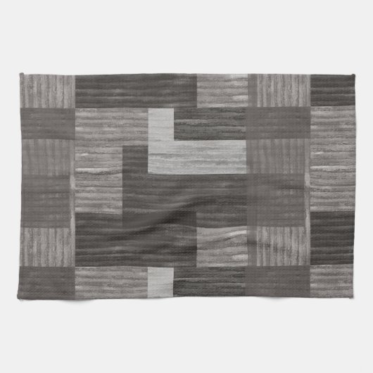 Abstract geruite vormgeving 1 theedoek (Horizontaal)