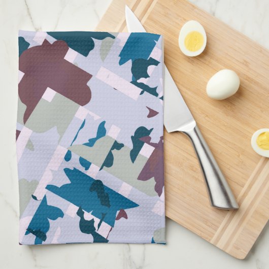 Abstract geruite vormgeving 1 theedoek (Quarter Fold)