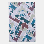 Abstract geruite vormgeving 1 theedoek (Verticaal)