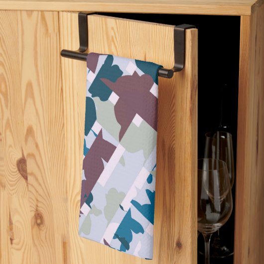 Abstract geruite vormgeving 1 theedoek (Derde Gevouwen)