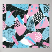 Abstract gescheurd papier, retro collage. poster (Voorkant)