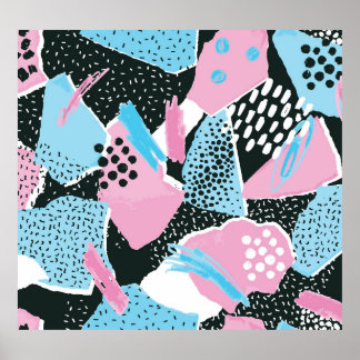 Abstract gescheurd papier, retro collage. poster