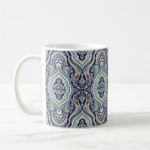 Abstract Geschikt Stoffenbehang Ontwerp Koffiemok