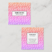 Abstract geschilde stippen spots pastelzon vierkante visitekaartje (Voorkant / Achterkant)