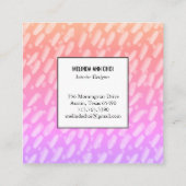 Abstract geschilde stippen spots pastelzon vierkante visitekaartje (Achterkant)