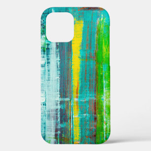 Abstract geschilderd canvas. Olieverf op een palet iPhone 12 Hoesje