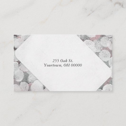 abstract geschilderd cirkelpatroon visitekaartje (Achterkant)