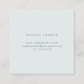 Abstract geschilderd | Elegant minimalisblauw Vierkante Visitekaartje (Achterkant)