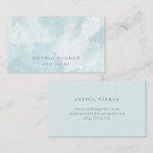 Abstract geschilderd | Elegant minimalisblauw Visitekaartje (Voorkant / Achterkant)