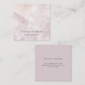 Abstract geschilderd | Elegant minimalist Blush Vierkante Visitekaartje (Voorkant / Achterkant)