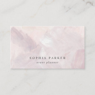 Abstract geschilderd   Elegant minimalist Blush Visitekaartje