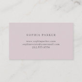 Abstract geschilderd | Elegant minimalist Blush Visitekaartje (Achterkant)