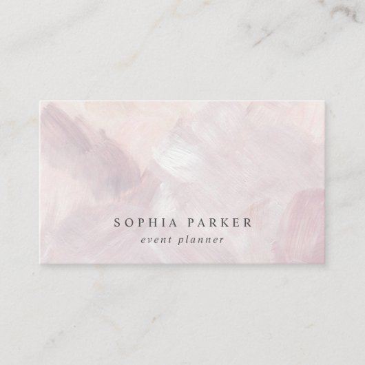 Abstract geschilderd | Elegant minimalist Blush Visitekaartje (Voorkant)