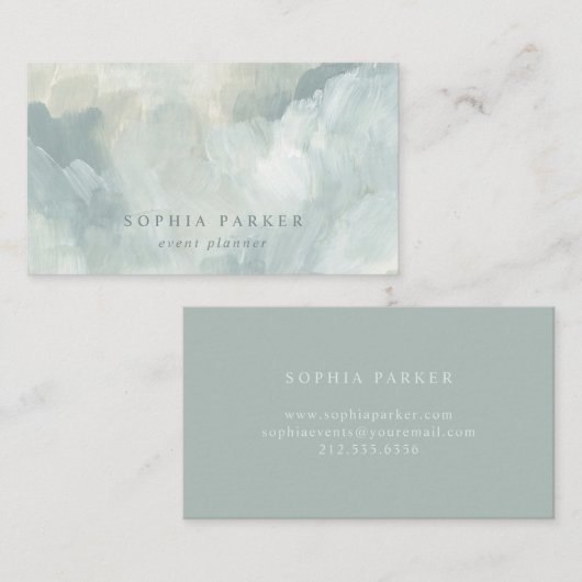 Abstract geschilderd | Elegant minimalistisch groe Visitekaartje (Voorkant / Achterkant)